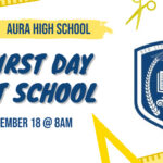 first day of school banner aura september