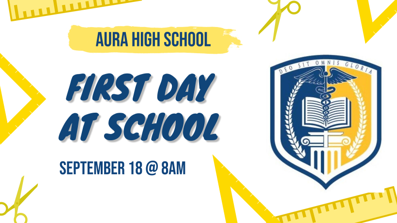first day of school banner aura september