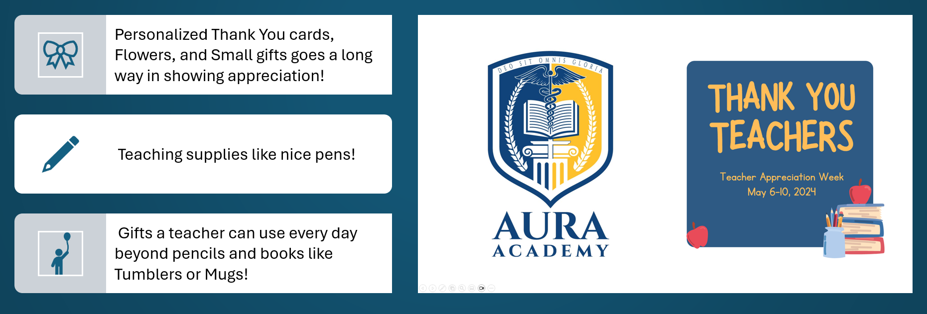 AURA’s 1st Teacher’s Appreciation Day Celebration – May 8, 2024